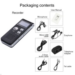 Digital Voice Recorder Dictaphone Audio Sound Recorder Mini Small Spy Lecture