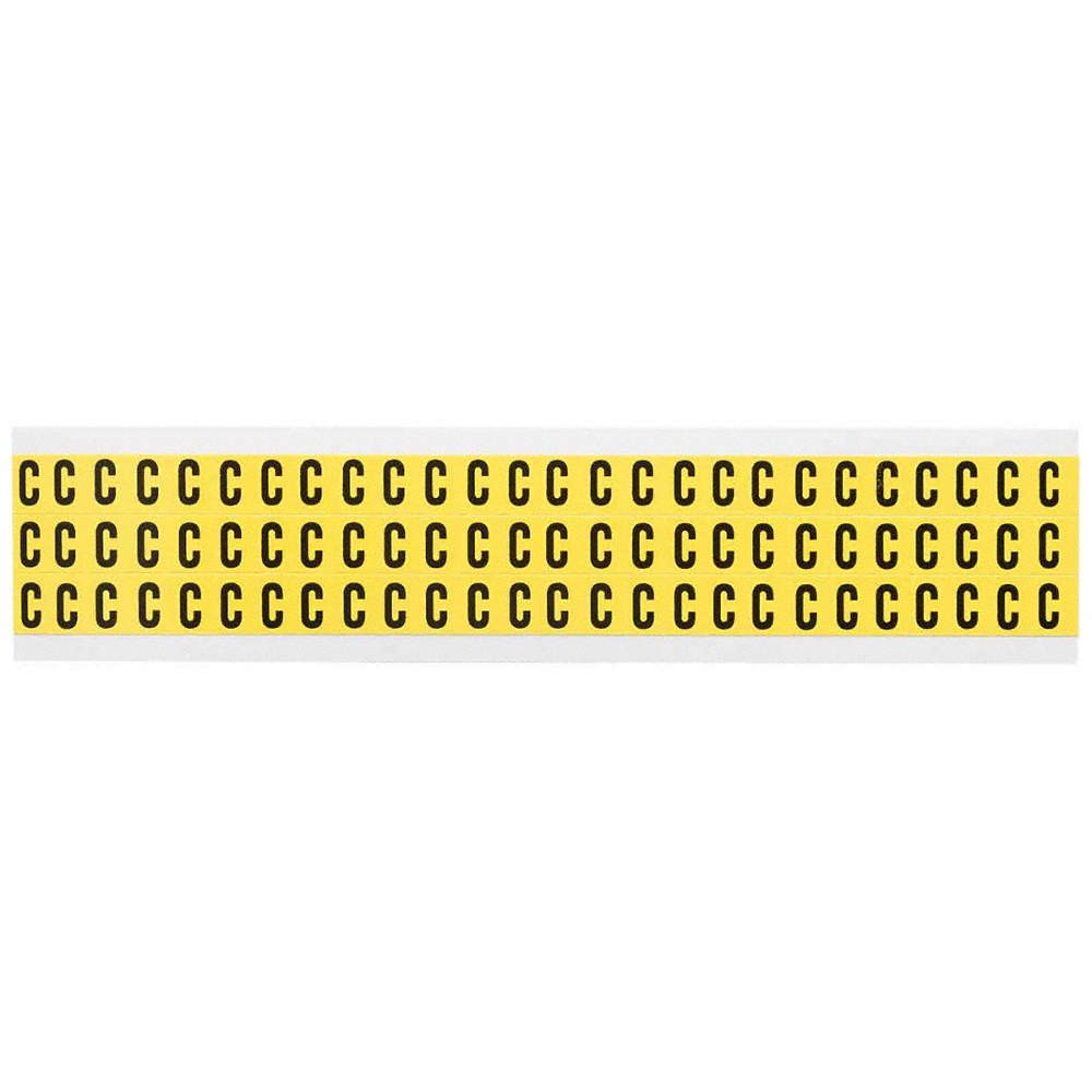 BRADY 3410-C Letter Label,C,1/2in.Hx11/32in.W,Vinyl 32MF44