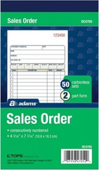 Adams DC4705 Multipart Sales Order Pad, 12 Lines, 4.19 x 6.69, 50 Forms, 12 PK
