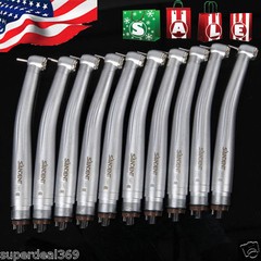10 SANDENT NSK Style Dental High Speed Handpiece Push Button Standard Head 4Hole