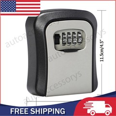 4 Digit Key Safe Lock Box Combination Wall Mount Security Storage Case Organizer