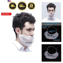 Disposable Beard Covers Protector, Disposable Bouffant Beard Net 19×9 inch – …