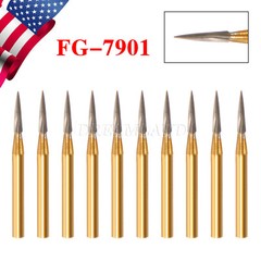 Dental Tungsten Carbide Gold Bur Trimming & Finishing & Polishing Flame FG7901