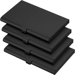 PATIKIL Business Card Holder, 4 Pack Aluminum Metal Card Case Professional Slim