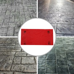 Rectangular Polyurethane Stone Tile Texture Concrete Texture Mat Roads Stamp Mat