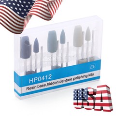 12pcs/Set Dental SILICONE Polishers Resin Base Acrylic Polishing Burs 2.35mm