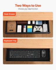 VEVOR 26 in Under Desk Drawer Organizer Slide-out Drawer Space Saver for Office