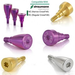US Dental NC/RC Healing Abutment Closure Cap Bone Level Titanium Fits Straumann