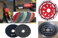marble Countertop Install Kit concrete Wet Polisher diamond Pads Cup & Blade