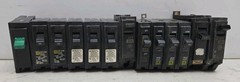 Mixed Lot of 13 Single Pole Circuit Breakers 30A Eaton Cutler Hammer Square D