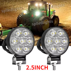 2Pcs 2.5” ROUND LED Work Lights High Beam LED Headlight Fit John Deere Tractor