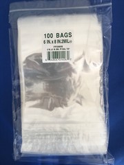 Clear Cello Zipper Zip Lock Seal Top Reclosable Hang Hole Plastic Poly Bags 2Mil