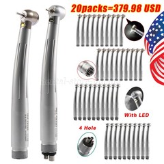 Dental Fiber Optic LED E-generator high speed handpiece Turbine 2 Holes/4 Holes