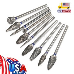10Pcs Dental Lab Polishing Bur Drills Tungsten Steel Carbide Burs 2.35MM CE FDA