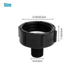 IBC Tote Tank Water Adapter Coarse Thread 2″Drain Plug Connector For Garden Hose