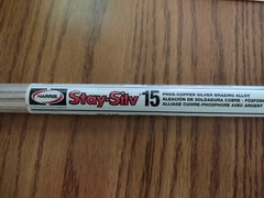 5 Rods of Harris Stay Silv 15 15% Silver Brazing Alloy Rods FREE SHIPPING