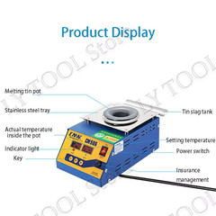 CM-107 Lead-free solder pot Digital display 500w melt tin 2.3KG temperature adju