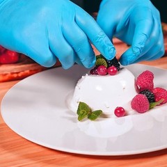 Blue Nitrile Medical Gloves Powder-Free Food Grade Disposable Glove 100 / 1000