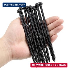 50 PCS(2.95lb), #14 x 6 Wood Structural Screws, Heavy Duty Hex Head Timber/Log/L