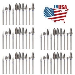 1-5 Packs Dental Lab Carbide Cutter Burs Kit Carbide Polishing Drills HP 2.35mm