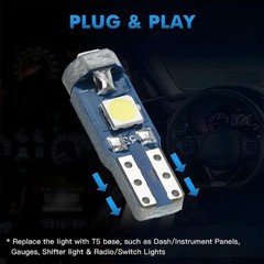 3030-3SMD LED Bulb for Car Dashboard Instrument Cluster Panel Gau Color: White