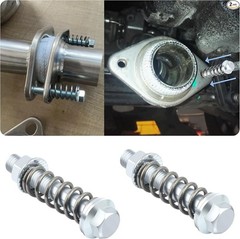 2PCS Professional Exhaust Flange Bolt and Nut Kit with Springs, Color: Silver