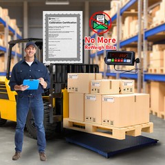 New Prime Scales 10000lb Pallet Scale /Floor Scale w/ Indicator 48×60″ Cal-Cert
