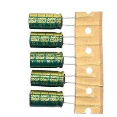 8pcs Sanyo 1200uF 10V 105°C Radial Electrolytic Capacitors 10x20mm