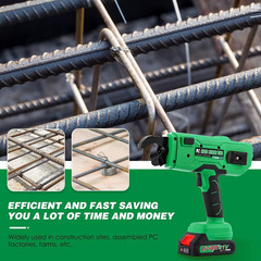 Cordless Rebar Tying Gun with 2x2000mAh Batteries, Automatic Rebar Tier Tool for