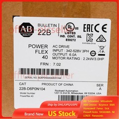 New AB 22B-D6P0N104 Powerflex 40 AC Drive 3.0Hp 2.2kW 22BD6P0N104 US Free Tax
