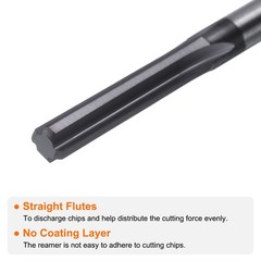 Carbide Chucking Reamer 0.216″ Straight Flute Straight Shank Machine Reamer