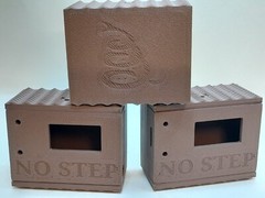 Meshtastic Heltec V3 node case Holds 2000mah batt holds 3D printed BROWN