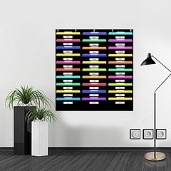 Hanging File Holder Organizer Rack, 30 Pocket File Folder Black, Wall Mount, …