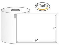 6 Rolls DYMO 4XL Direct Thermal Shipping Labels 4×6 1744907 Compatible 220/Roll