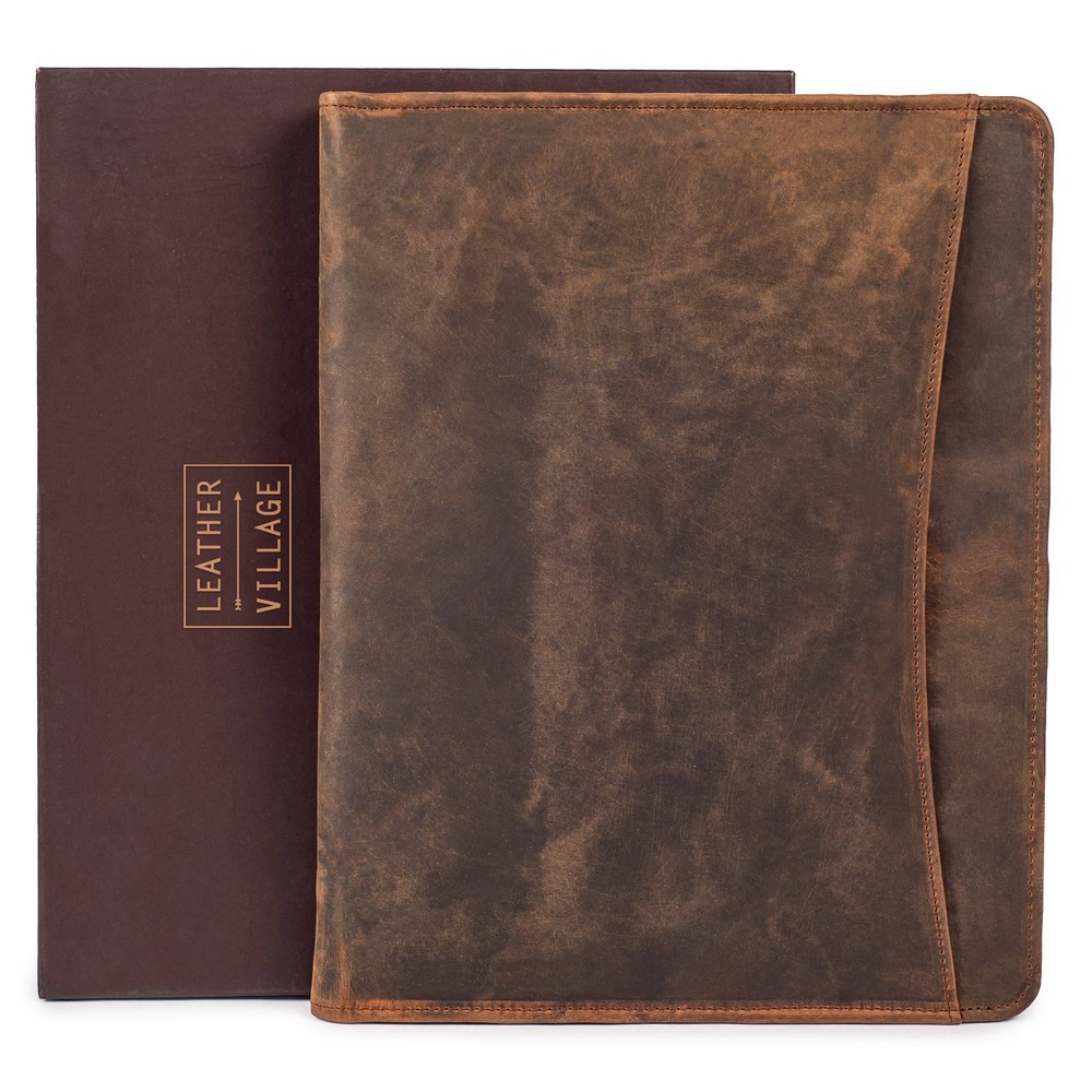 Leather Portfolio Organizer – Professional Business Padfolio for Men & Women