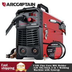 ARCCAPTAIN 130A 3 in 1 MIG Welder 110V Flux Core MIG Welder/Lift TIG/Stick
