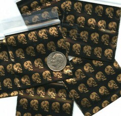 2020 Apple Baggies Gold Skulls 2 x 2″ mini ziplock bags 200 pc