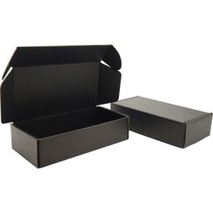 8x6x2 inches Small Shipping Boxes Set of 25 – Black Mailer Corrugated Cardboa…
