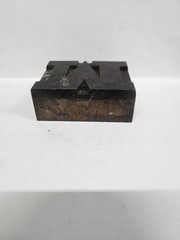 Antique Wood Letterpress Letter M Type Print Block – 2.5′ x 2″