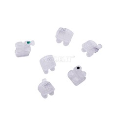 AZDENT Dental Orthodontic Ceramic Brackets Braces Roth/MBT 018/022 Hooks 345