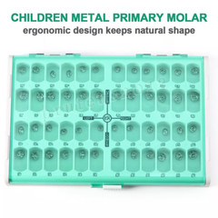 48 Sizes Dental Kids Crown Primary Molar Pediatric Crowns stainless steel Kit
