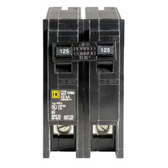 Square D HOM2125CP Homeline 125A 2-Pole Plug-On Circuit Breaker 120/240V