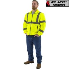 High Visibility Polar Fleece Safety Jacket & Class 2 Vest Hi Vis Yellow, 75-5381