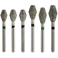 Dental Diamond Bur FG Burs Football Round End Taper Barrel Cylinder Pear Flame