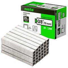 meite 20GA 1/2-Inch Crown Stainless Steel Upholstery Staples Anti-Rust, 5000 Pcs
