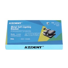 AZDENT Orthodontic Self-ligating Bracket Roth 022 345 w/hook 10x Metal Brace