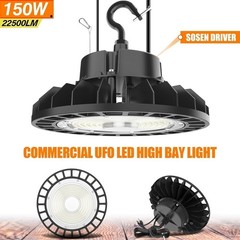 150 Watt UFO LED High Bay Light Dimmable Ceiling Fixture Warehouse Barn Lighting