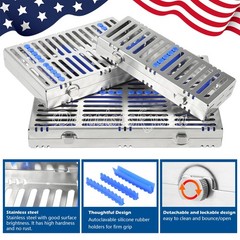 Dental Sterilization Cassette Rack Autoclavable Stainless Steel 135°C 5/10/20