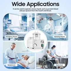 1000mL Portable Phlegm Suction Unit Emergency Medical Vacuum Aspirator Machine