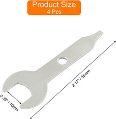 4 Pcs Collet Wrench Key, 3/8 Inch / 9.5Mm Stainless Steel Multitool Wrench, Sliv